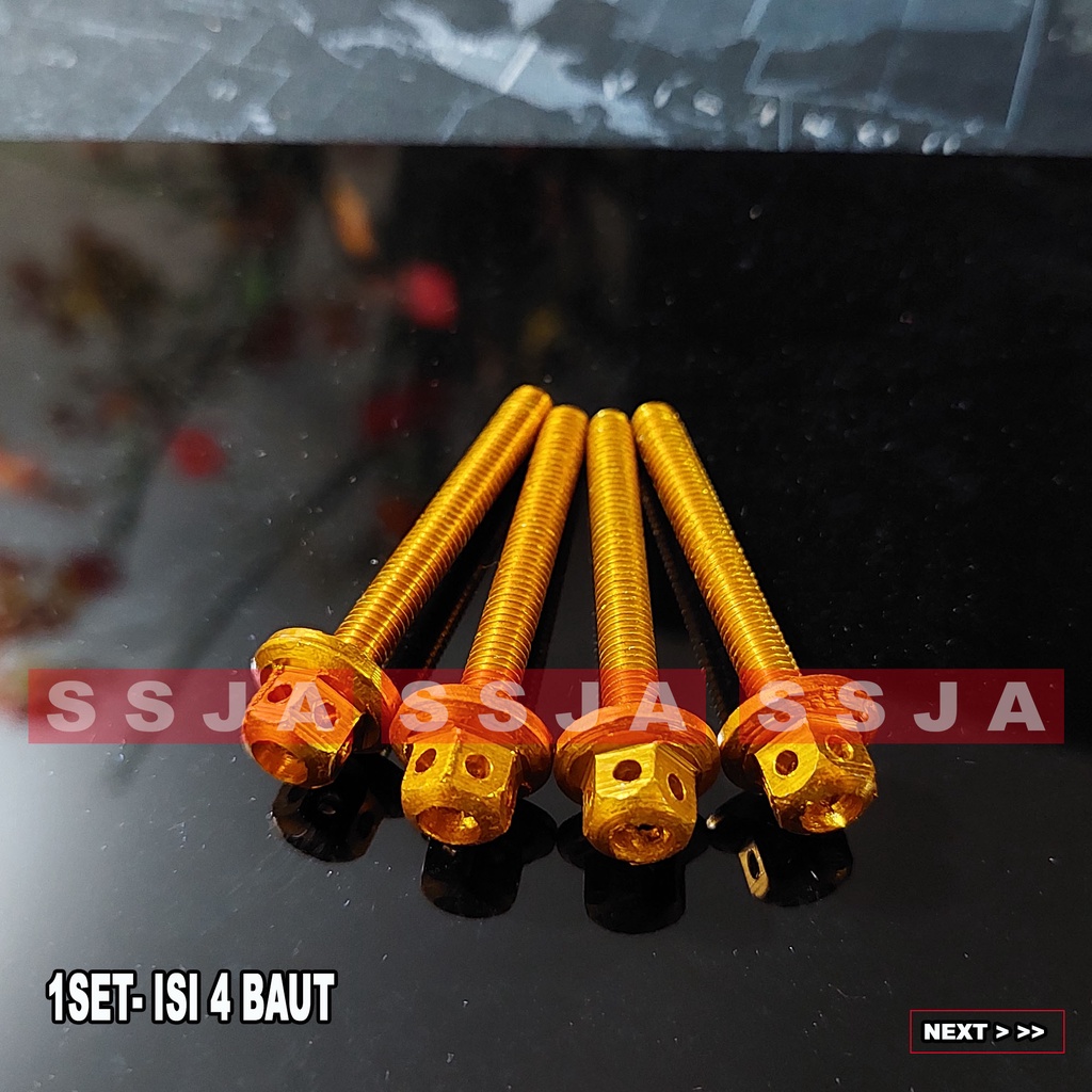 Baut probolt visor ukuran 8 Yamaha Nmax Aerox xmax dllbaut probolt nmax_baut variasi baut Visor / Windshield Yamaha nmax lexi jykt