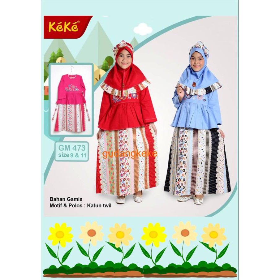 KEKE GM 473 GAMIS ANAK PEREMPUAN KEKE BUSANA MUSLIM