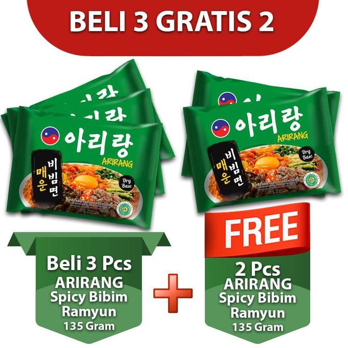 

Terlaris# Arirang Spicy Bibim Ramyun 135G Beli 3 Pcs Free 2 Pcs (Ar21)