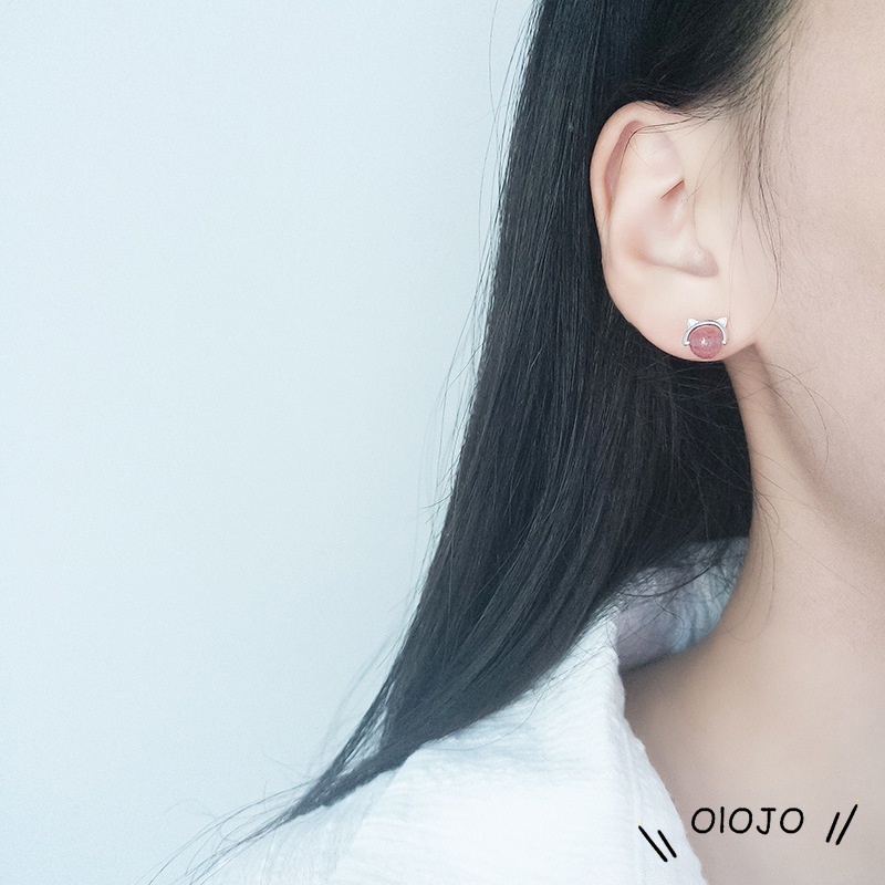 Anting Kecil Yang Indah Anting-anting Kecil Pemodelan Hewan Geometris Tanaman Yang Kreatif - ol