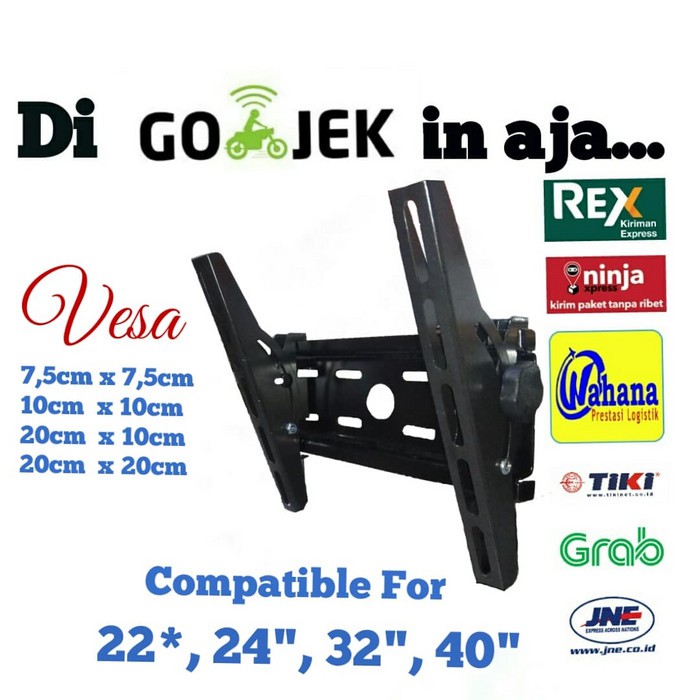 Bracket TV Tit Up &amp; Down 24&quot;, 32&quot;, 40&quot; Termurah