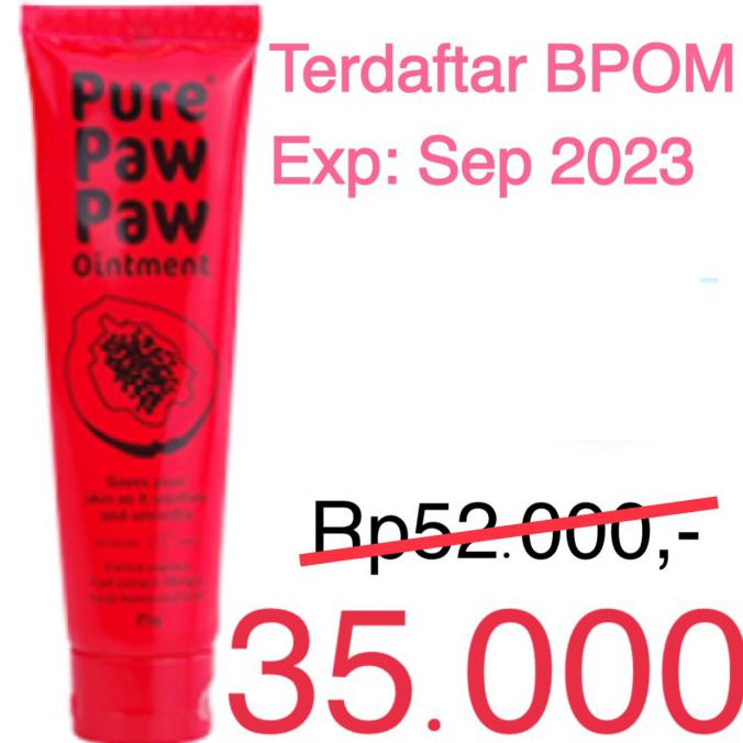 Sale Pure Paw Paw Ointment 25G 25Gr || Bukan Lucas Papaw Ointment Gilaa