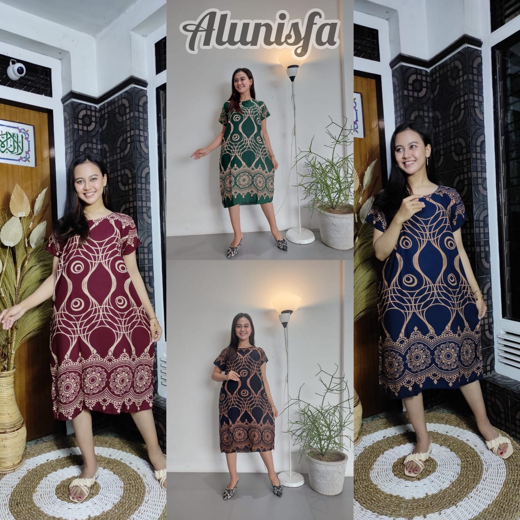 Daster Bali motif terbaru kain rayon adem Alunisfa (NEW)