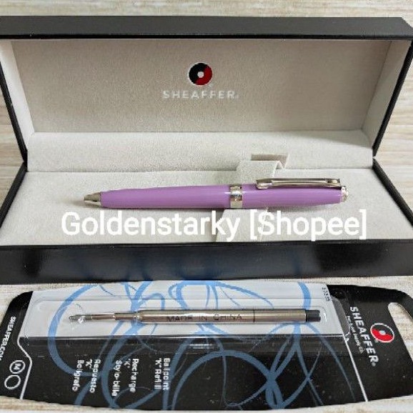 

Paket 1 Klik: 1pcs Sheaffer Mini Prelude Gloss Lavender CT Ballpoint + 1pcs Refill Ballpoint
