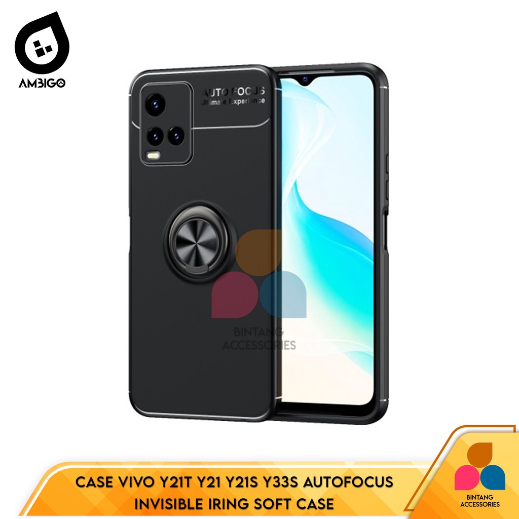 Case Vivo Y21T Y21 Y21s Y33s Autofocus Invisible Iring Soft Case Soft Casing Bintang Acc