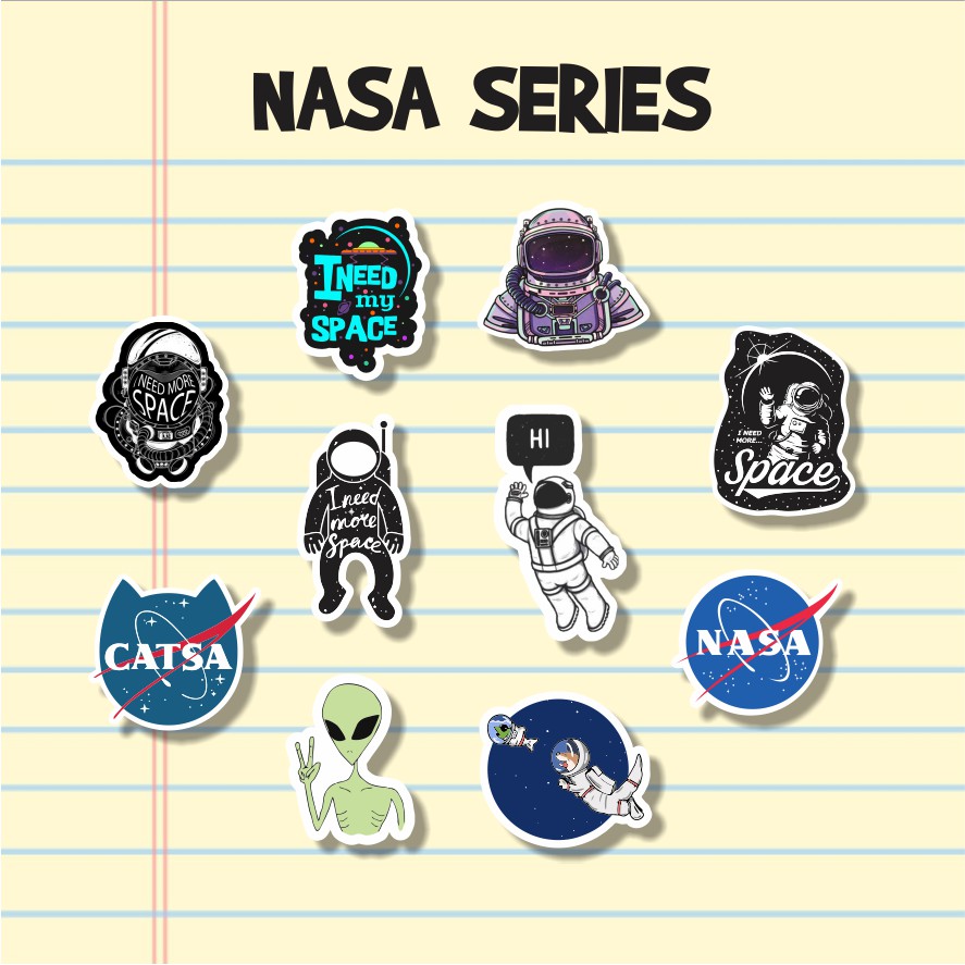 BISA PILIH SATUAN STICKER AESTHETIC NASA SERIES STIKER CASE HANDPHONE