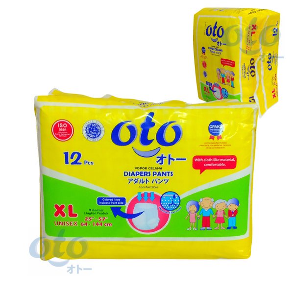 celana - pants, popok, popok dewasa,  RAK - OTO Diapers PANTS Lampin Popok Dewasa model Celana ukuran XL - isi 12 pcs