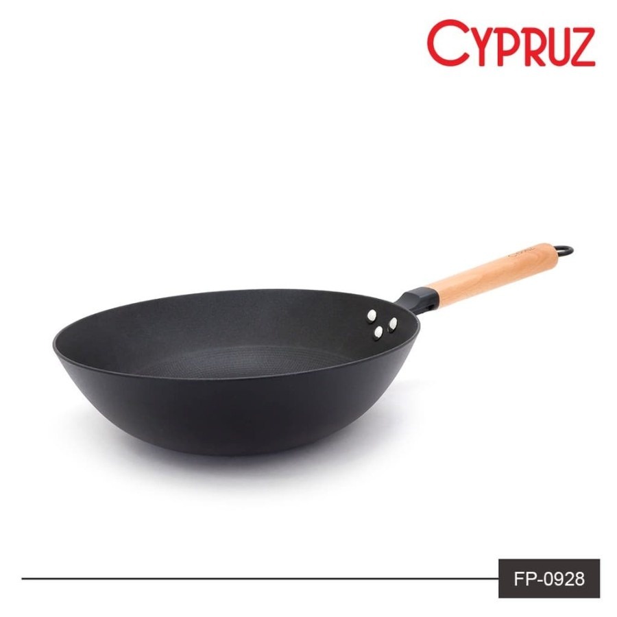Cypruz FP-0928 28 cm Fry Pan Honeycomb Cast Iron Teflon Penggorengan