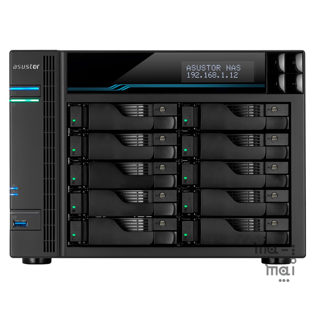 ASUSTOR AS6510T RAM 10-Bay NAS EXC DISK Intel ATOM Quad-Core