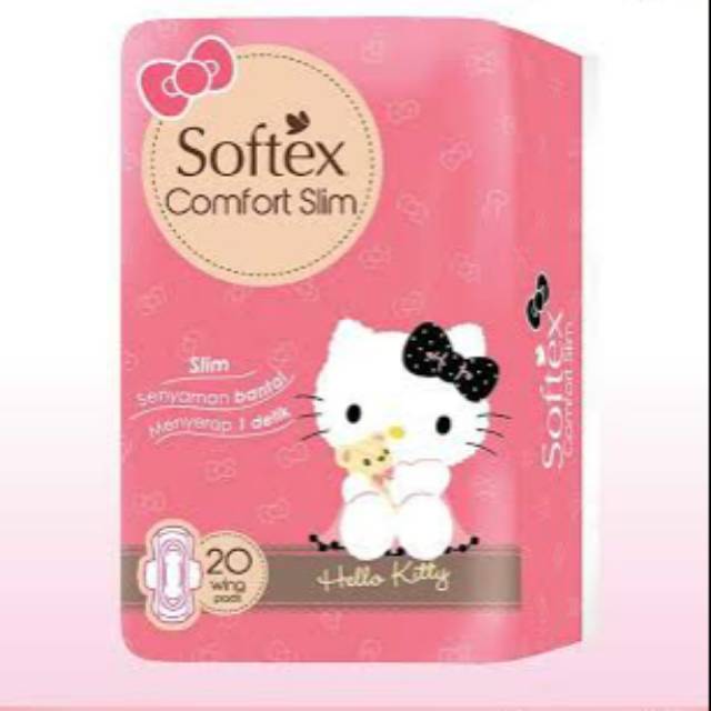 Pembalut Softex Hello Kitty 23cm isi 100 pads