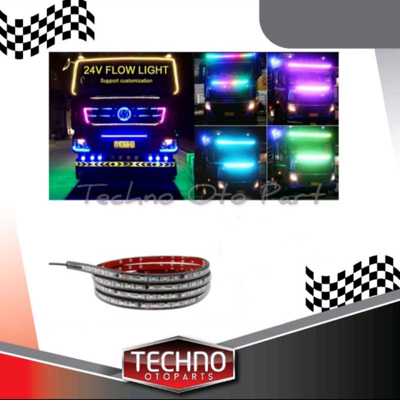 Lampu Led DRL Running Strip RGB Truk / Bus 240cm 24v