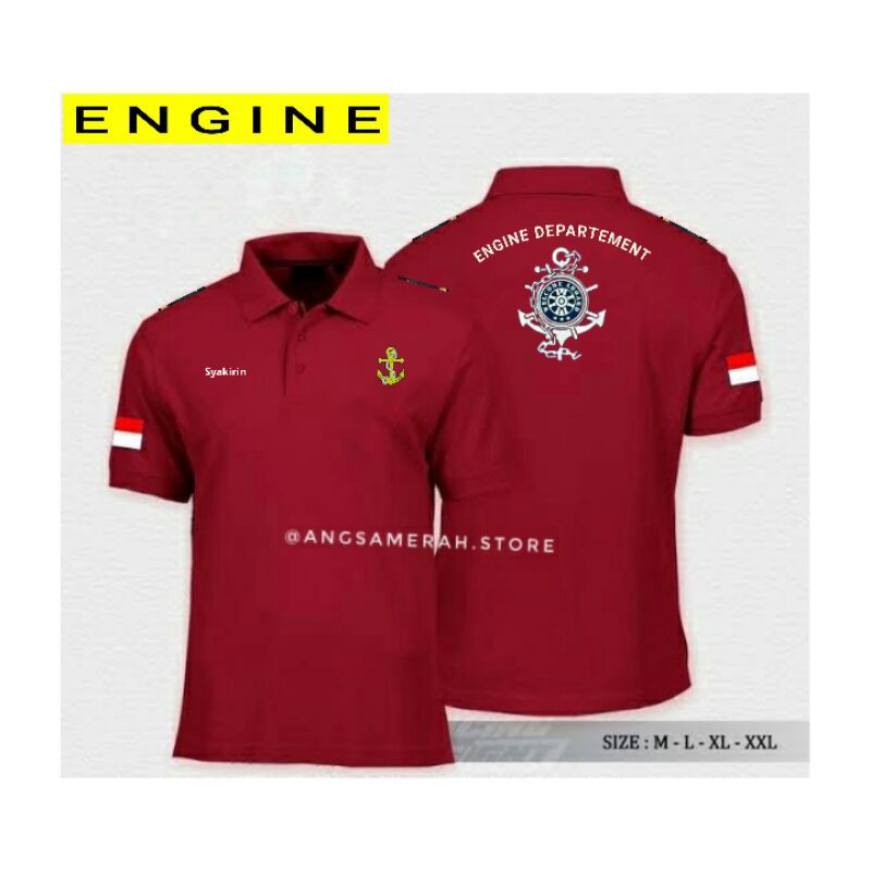 KAOS POLO PELAUT OFFICER  NAUTICA DEPARTMENT DAN ENGINE DEPARTMENT CUSTOM