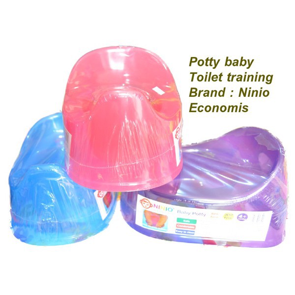 Ninio Baby Pispot Toilet Training Potty Kloset Latihan BAB Pipis Bayi Anak Balita Transparan 6601