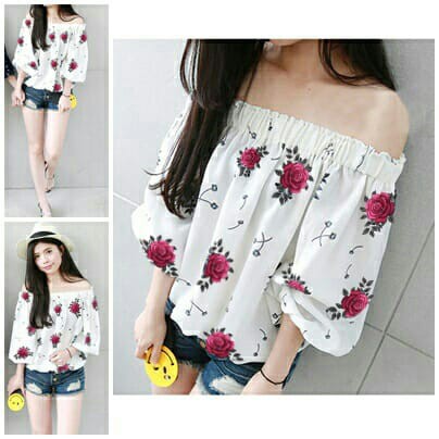 [Blouse Sabrina Rose RO] Blouse Wanita Katun Varian warna