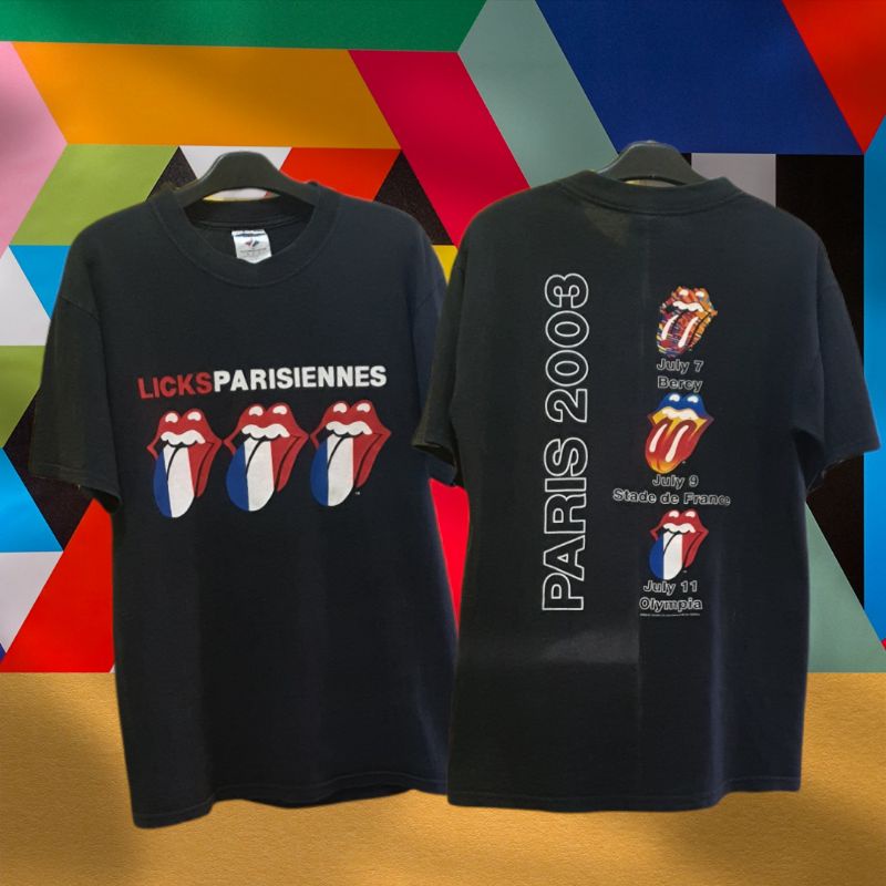 T-Shirt Rolling Stones: Paris Tour 2003 (Kaos Band Original)