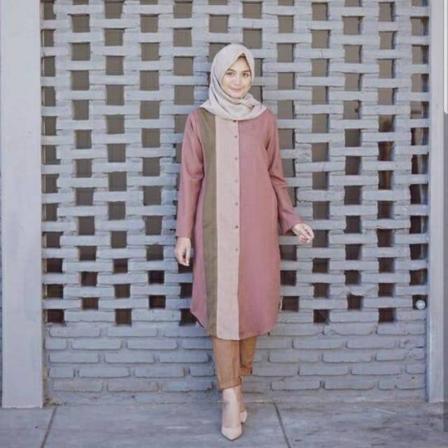 Tunik Remaja kekinian 2020 terbaru - TUNIK WINDA KANCING HIDUP SYARI MOSCREPE. TUNIK ATASAN
