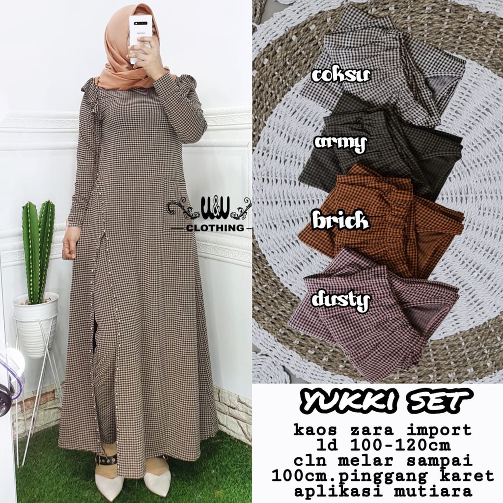 Setelan Baju Gamis Big Size Muslim Wanita Harian Kekinian Terbaru 2021 Melar Kaos Zara Import Jumbo 