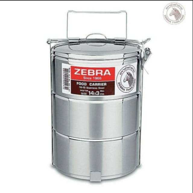 Zebra Food Carrier 14x3 (150143) / Kotak Bekal / Lunch Box

Bahan
Stainless Steel