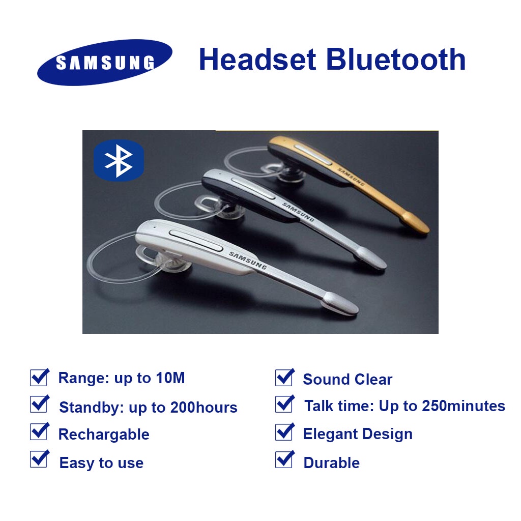 Wireless Headset Bluetooth Samsung bisa dipake 2Hp Sekaligus Bergaransi Handsfree Bluetooth Samsung