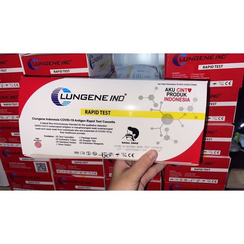 Antigen Lungene Merah Putih 1 box isi 25pc Original