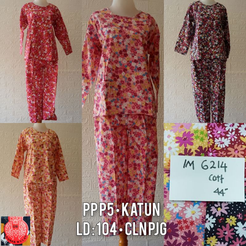 DAMAR WULAN PP Katun Setelan lengan Panjang Celana Panjang