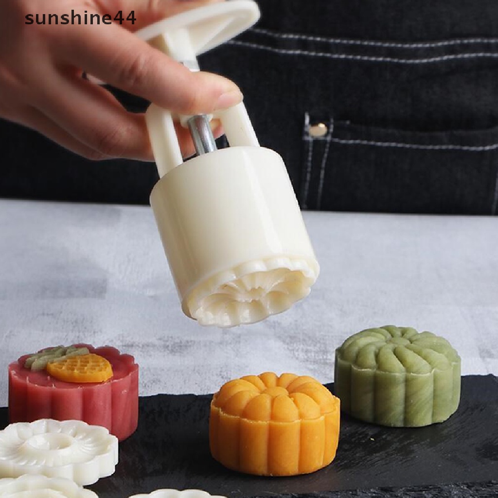 Sunshine 1 Set Cetakan Kue Bulan DIY Bentuk Bunga