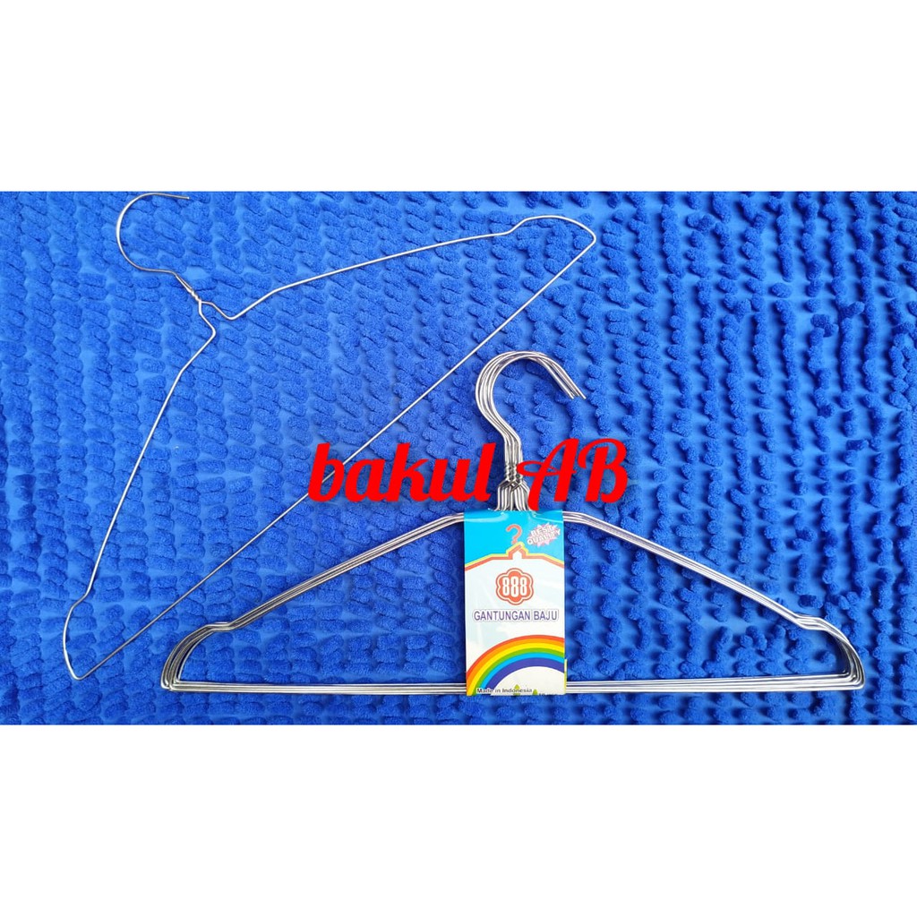 TERMURAH ISI: 10 PC HANGER BAJU - CANTOLAN BAJU 10 PCS - HANGER JEMURAN - HANGER KAWAT - HANGER BESI