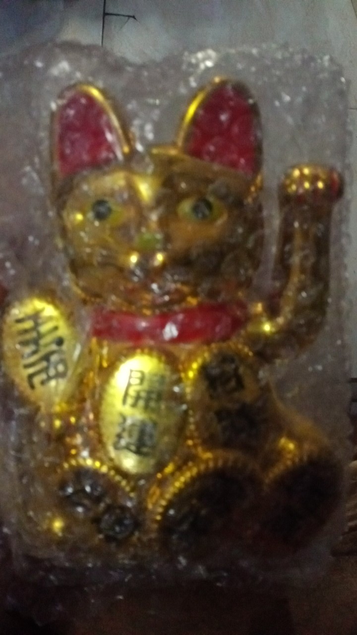 Lucky Cat /kucing Rejeki/kucing Hoki/kucing Maneko Neki Baterai 16.5cm