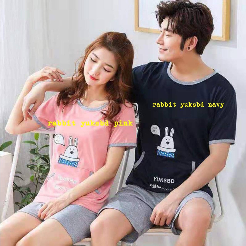 Piyama Kaos Import Couple Dewasa ( HARGA SATUAN / MAU COUPLE-AN KLIK 2 KALI / HARGA DIKALI 2 )