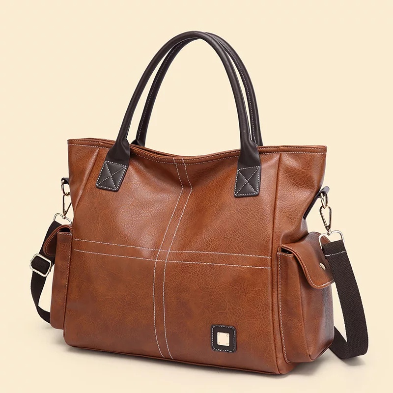 Tas Selempang Wanita Semi Kulit/ Tas Kerja Wanita Kapasitas Besar / Tas Slempang Wanita Premium / Ha