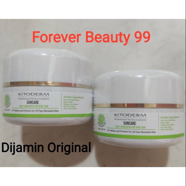 Kitoderm suncare daily sunscreen for acne skin cream - krim tabir surya jerawat