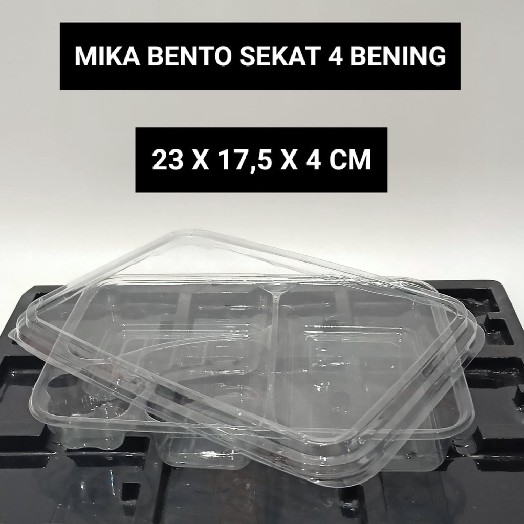 Jual Mika Bento Sekat Bening Tray Bento Sekat Bening Isi Pcs Shopee Indonesia