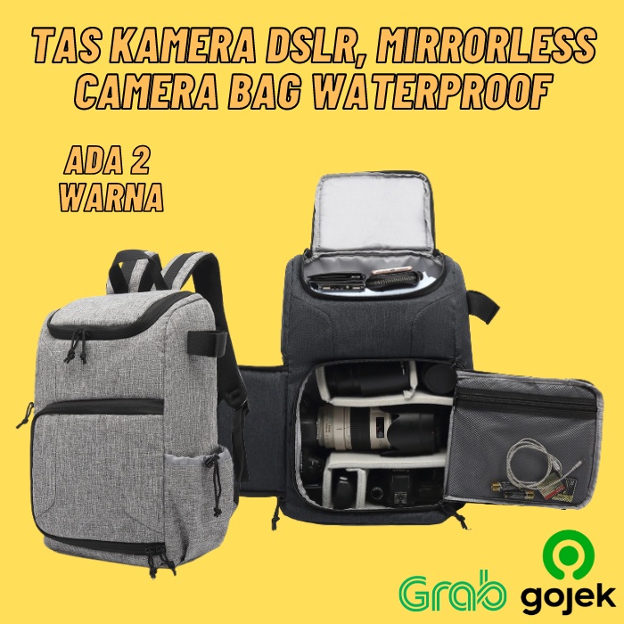 Tas Kamera DSLR Mirrorless Camera Bag Backpack Punggung Gendong Waterproof Anti Air