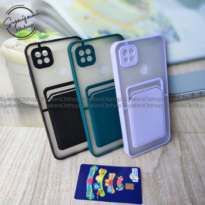 Card Case Xiaomi Redmi 9C / M2006C3MG / M2006C3MT Case Slot Kartu + Protection Camera