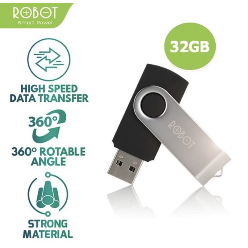 Flashdisk Robot RF132 – 32GB Flasdisk Plesdis Plesdisk Smartphone Kantor Office Komputer