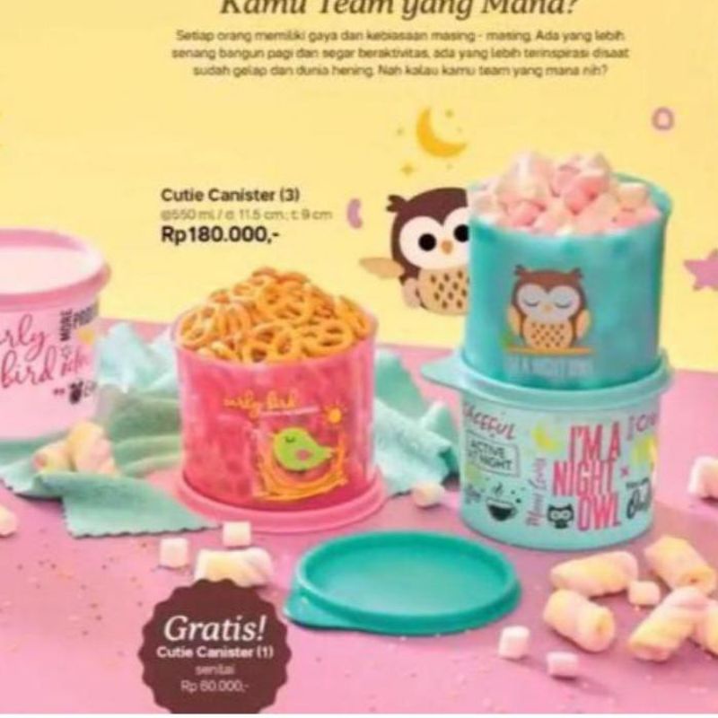 Cutie Canister / Toples Tupperware Original Termurah