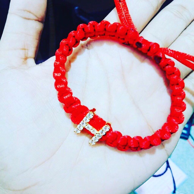 Gelang tangan wanita letter H lapis emas