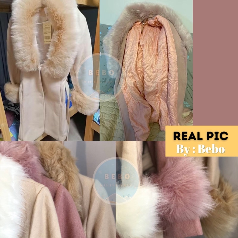 Winter Wool Fur Coat for Woman Coat Wol Bulu Wanita