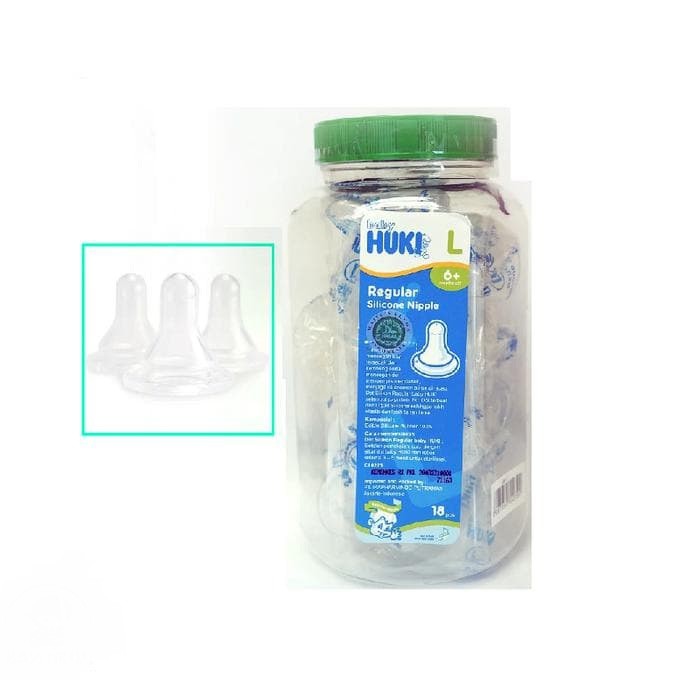 HUKI REGULAR SILICON NIPPEL-DOT BAYI S/M/L (HARGA SATUAN)-L