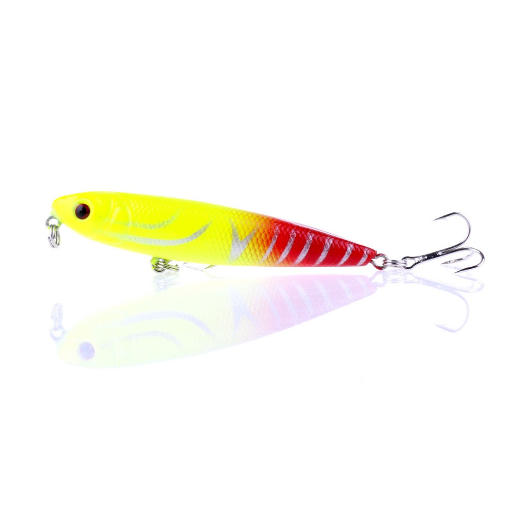 HENGJIA 7pcs 8cm/8.5g Pencil Minnow Umpan Pancing Swimbait Fishing Lure Ikan Bass Bait Kai Tackle