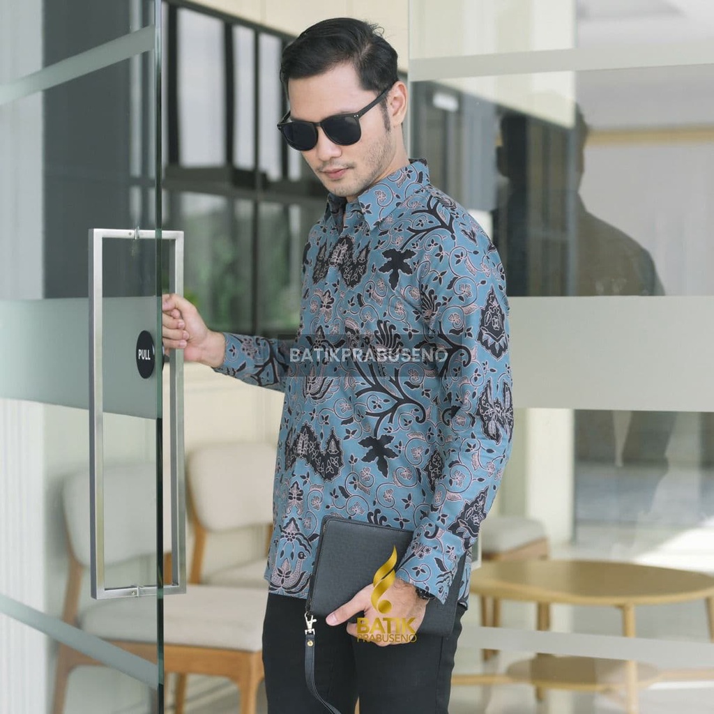 Kemeja Batik Pria Slimfit Lengan Panjang Original Batik Prabuseno Batik Couple Seragam Batik Seragam