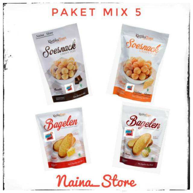 PAKET MIX 5 PAKET KUE KERING KARTIKA SARI BANDUNG (CEMILAN ASLI BANDUNG) PAKET KUE KERING ENAK