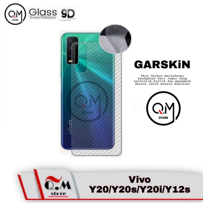 Skin Carbon Garskin 9D Vivo Y20 Vivo Y20S Vivo Y20i Y12S Screen Quard High Quality Pelindung Garskin