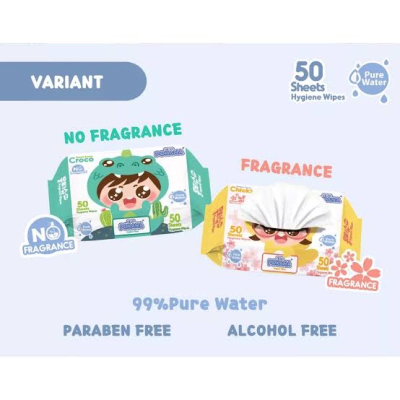 Pokana Family Wipes / Tisu Basah Fragrance / Non Fragrance