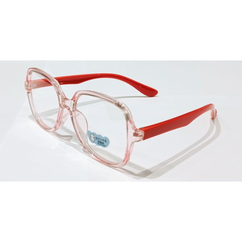 KACAMATA ANAK ANTI RADIASI GAGANG ELASTIS-Bening Merah
