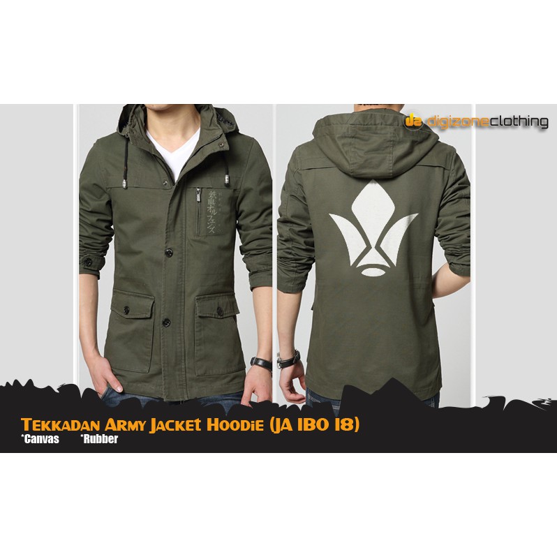 Jaket Hoodie Army Anime Gundam Barbatos Tekkadan - JA IBO 18