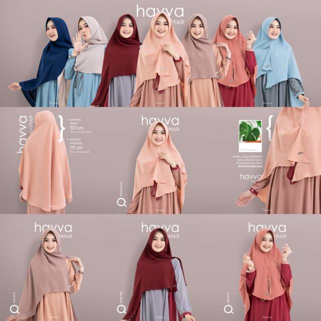 Havva Khimar Shieraki / Khimar Instan polos