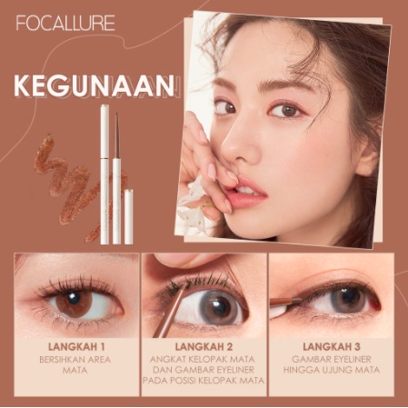 ★ BB ★ FOCALLURE #ConfidenceHalo Tahan air Eyeliner Gel pencil - FA243 - FA 243