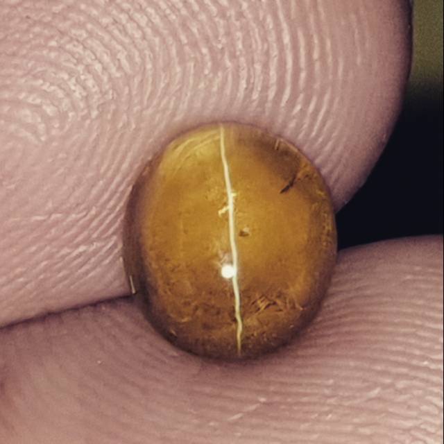 Natural chrysoberyl cats eye 1.70ct srilanka ceylon memo GRI clean