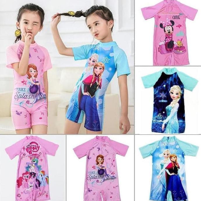 Baju Renang Anak Perempuan Cewek Pakaian Renang Swimsuit Swimwear